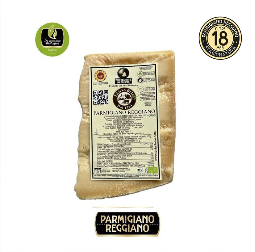 ORGANIC Parmigiano Reggiano from FRISONA cows aged 16-18 months