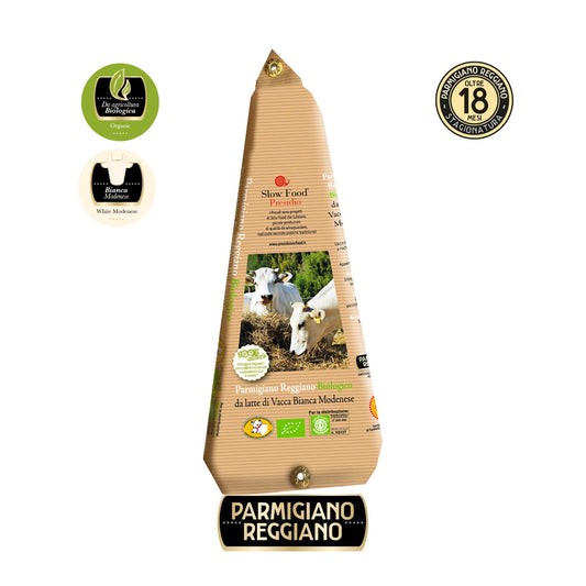 Parmigiano Reggiano BIOLOGICO di Vacca BIANCA MODENESE Presidio Slow Food stagionatura 18 mesi