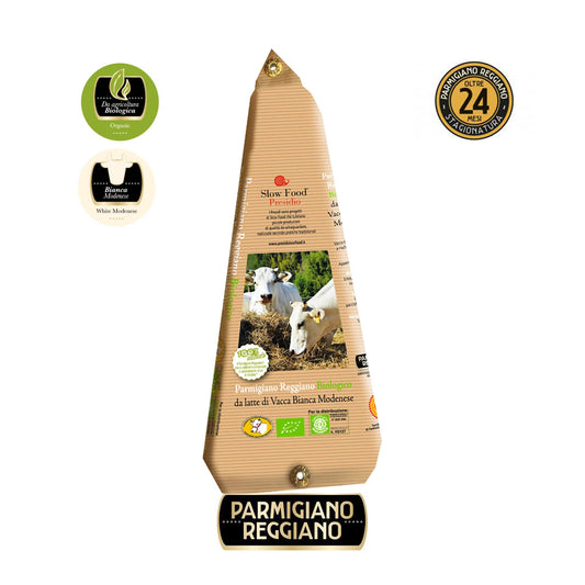 Parmigiano Reggiano BIOLOGICO di Vacca BIANCA MODENESE Presidio Slow Food stagionatura 24 mesi